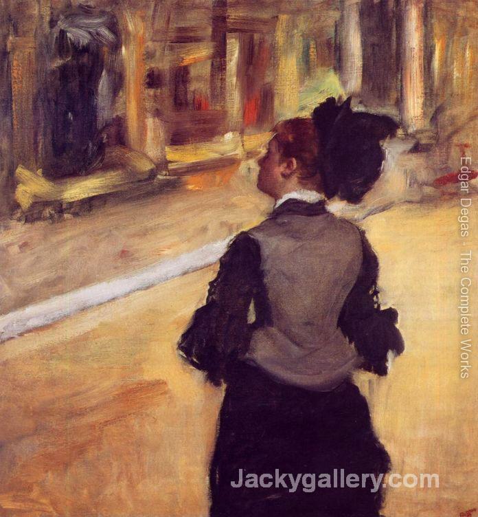 A Visit to the Museum by Edgar Degas paintings reproduction
